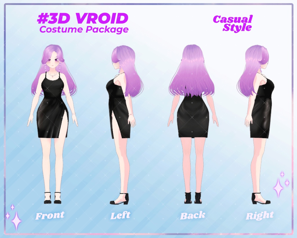 3D VRoid Outfit Pack Chic & Trendy Casual Wear for VRoid Models | VRoid Clothes, VRoid Costume, VRoid Fashion