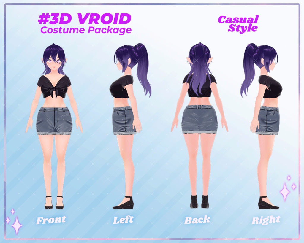 3D VRoid Outfit Pack Chic & Trendy Casual Wear for VRoid Models | VRoid Clothes, VRoid Costume, VRoid Fashion