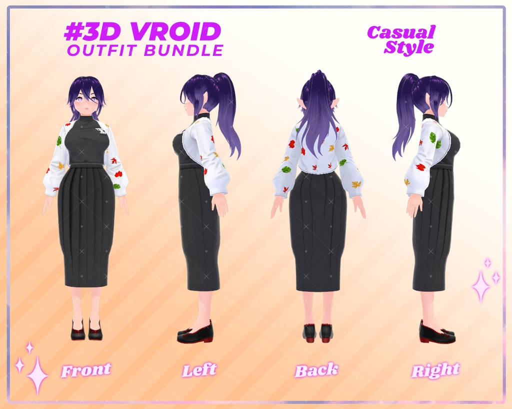 3D VRoid Outfit Pack Chic & Minimalist Casual Clothes for VRoid Models | VRoid Clothes, VRoid Costume, VRoid Fashion