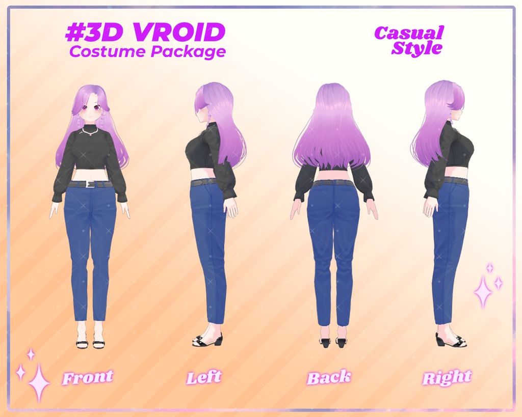 3D VRoid Outfit Pack Chic & Minimalist Casual Clothes for VRoid Models | VRoid Clothes, VRoid Costume, VRoid Fashion