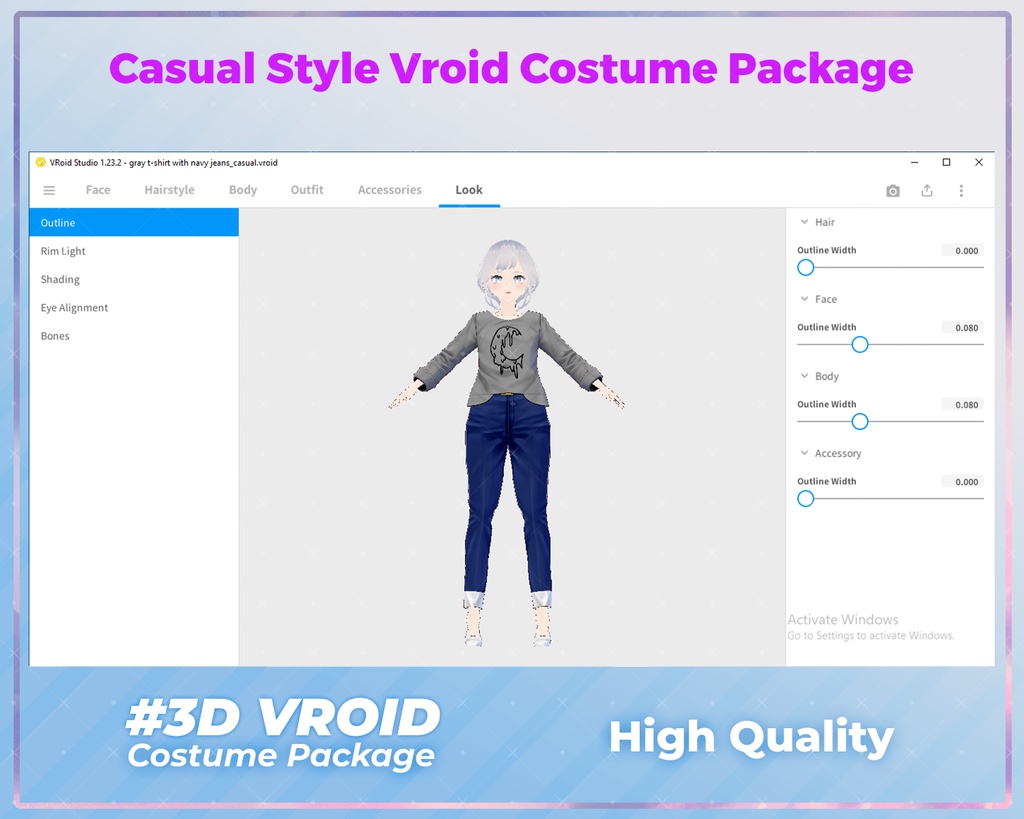 3D VRoid Outfit Pack Cozy & Trendy Casual Wear for VRoid Models | VRoid Clothes, VRoid Costume, VRoid Fashion