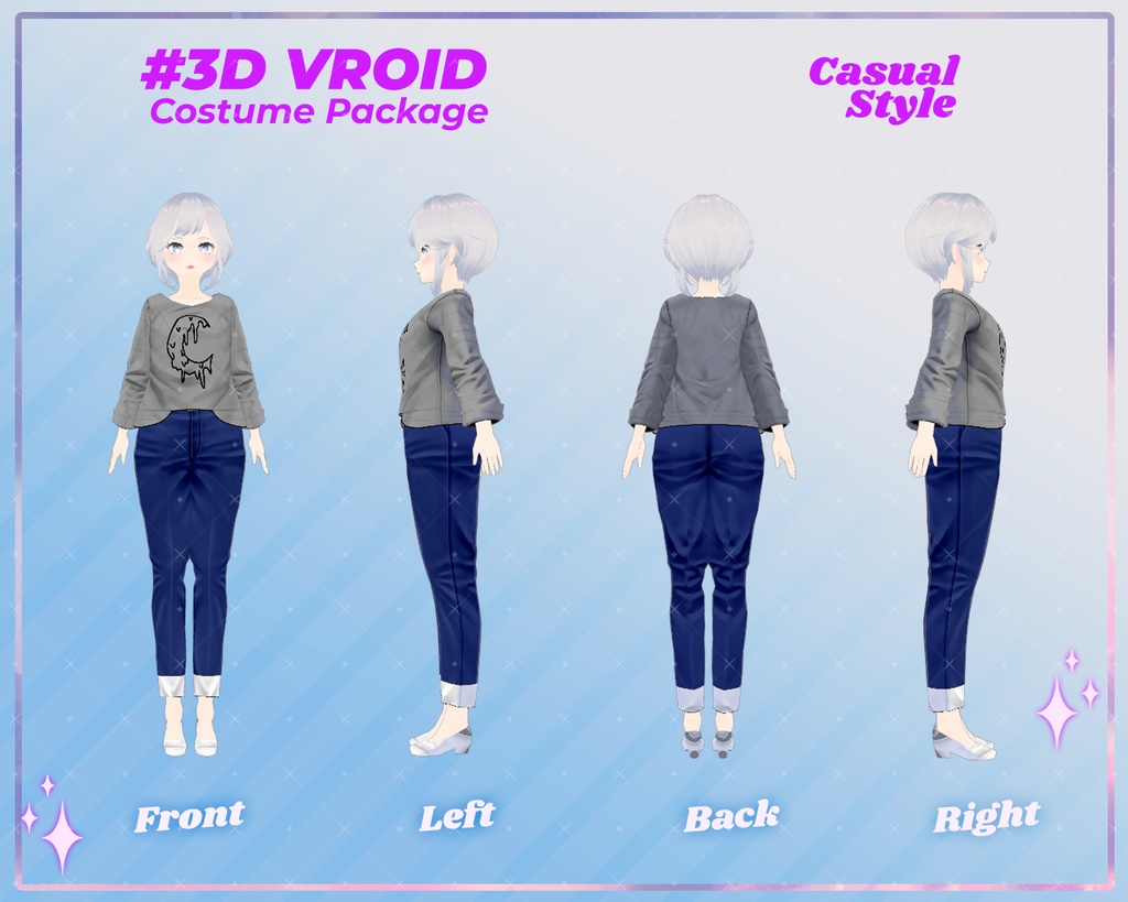 3D VRoid Outfit Pack Cozy & Trendy Casual Wear for VRoid Models | VRoid Clothes, VRoid Costume, VRoid Fashion