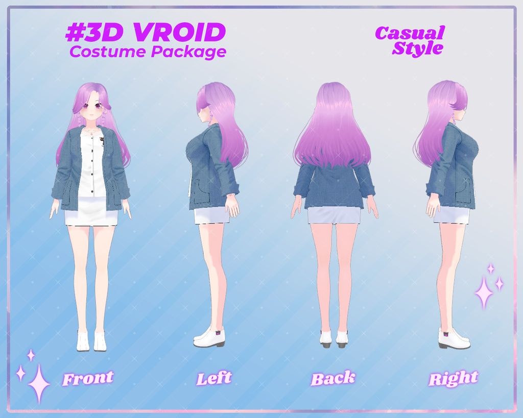 3D VRoid Outfit Pack Cozy & Trendy Casual Wear for VRoid Models | VRoid Clothes, VRoid Costume, VRoid Fashion