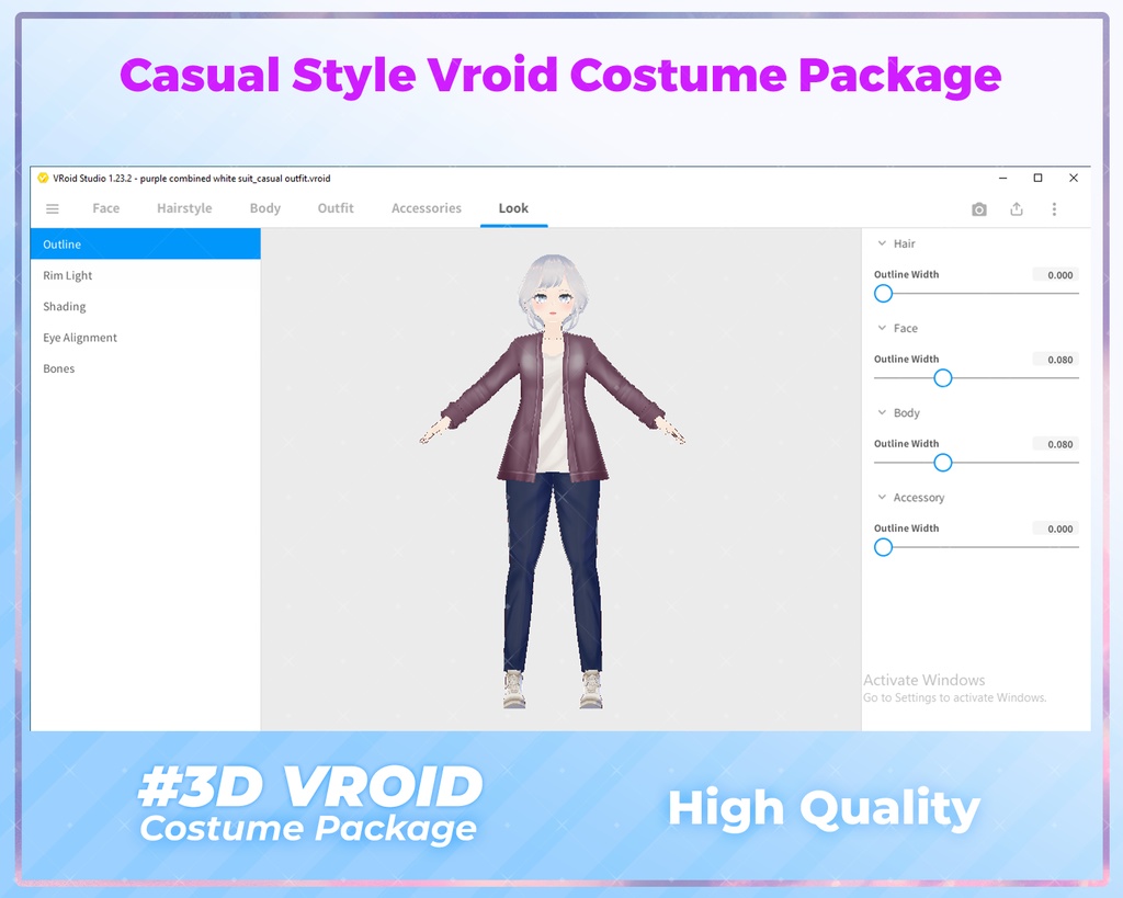 3D VRoid Outfit Pack Chic & Stylish Casual Attire for VRoid Models | VRoid Clothes, VRoid Costume, VRoid Fashion