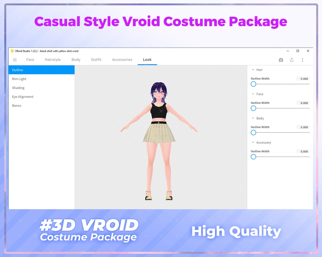 3D VRoid Outfit Pack Elegant & Trendy Casual Wear for VRoid Models | VRoid Clothes, VRoid Costume, VRoid Fashion