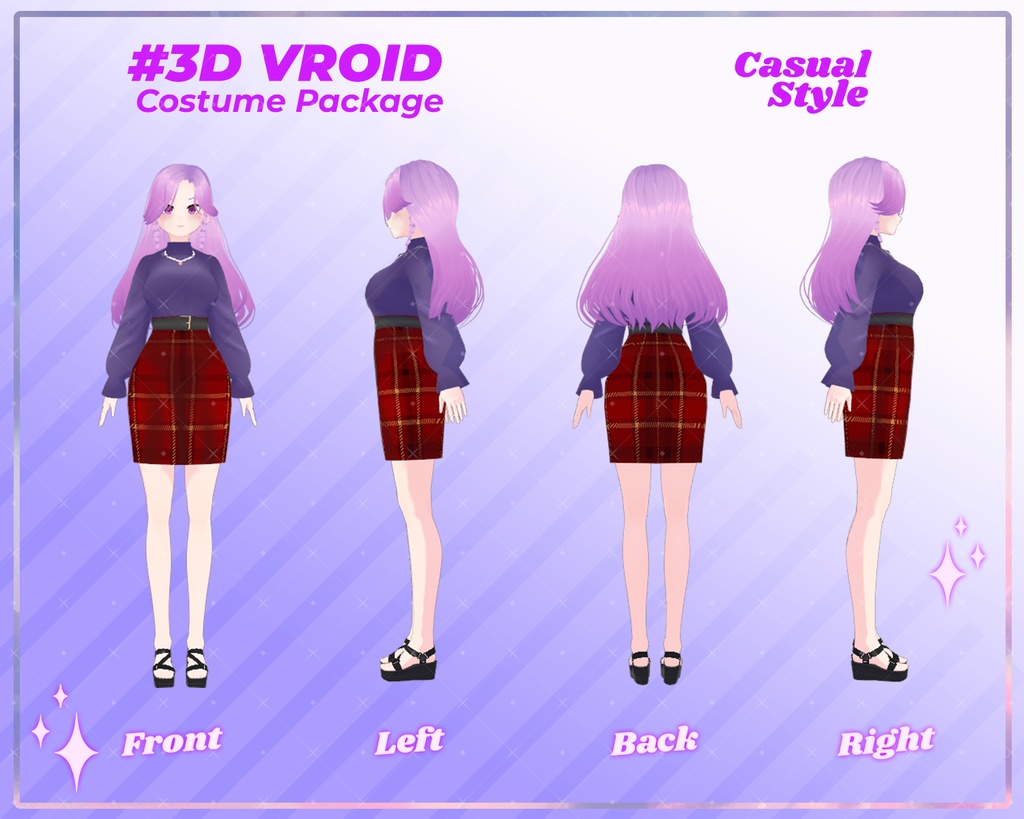 3D VRoid Outfit Pack Chic & Stylish Casual Dresses for VRoid Models | VRoid Clothes, VRoid Costume, VRoid Fashion