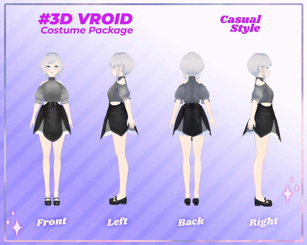 3D VRoid Outfit Pack Chic & Stylish Casual Dresses for VRoid Models | VRoid Clothes, VRoid Costume, VRoid Fashion