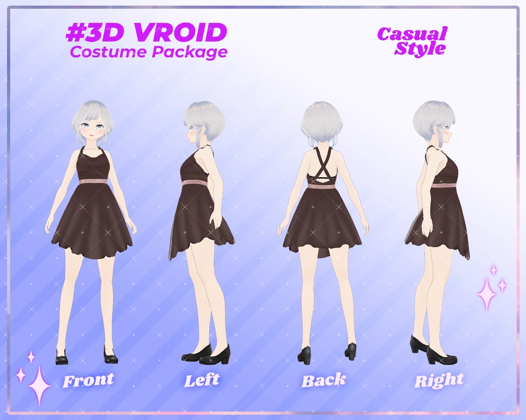 3D VRoid Outfit Pack Trendy & Cute Casual Clothes for VRoid Models | VRoid Clothes, VRoid Costume, VRoid Fashion