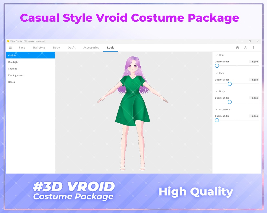 3D VRoid Outfit Pack Stylish & Relaxed Casual Clothes for VRoid Models | VRoid Clothes, VRoid Costume, VRoid Fashion