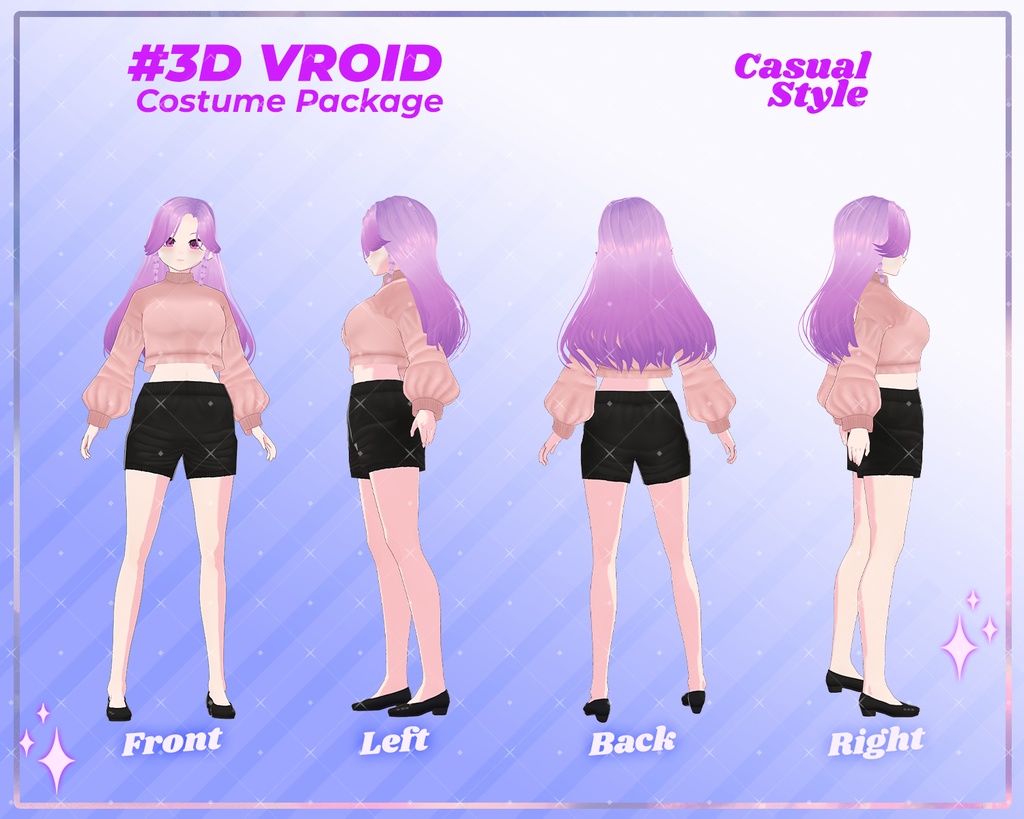 3D VRoid Outfit Pack Cozy & Trendy Casual Clothes for VRoid Models | VRoid Clothes, VRoid Sweater, VRoid Fashion