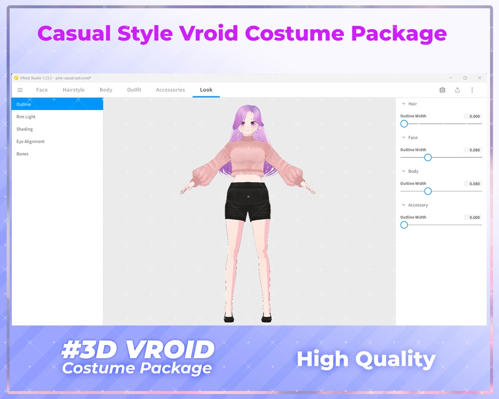 3D VRoid Outfit Pack Cozy & Trendy Casual Clothes for VRoid Models | VRoid Clothes, VRoid Sweater, VRoid Fashion