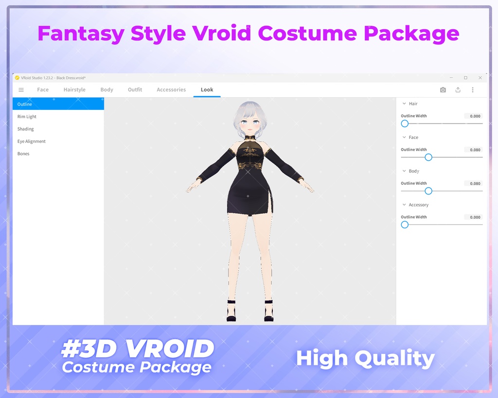 3D VRoid Outfit Pack Enchanted Fantasy Attire for VRoid Models | VRoid Clothes, VRoid Mystic Fashion, VRoid RPG Costume