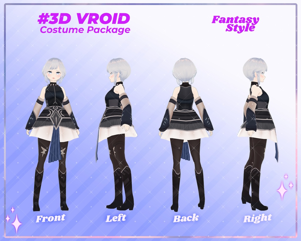 3D VRoid Outfit Pack Elegant Fantasy Dresses for VRoid Models | VRoid Clothes, VRoid Enchanted Gown, VRoid Mystic Fashion