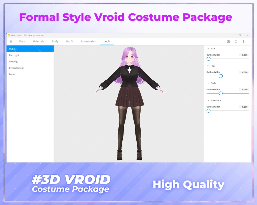 3D VRoid Outfit Pack Elegant Formal Suits for VRoid Models | VRoid Clothes, VRoid Business Fashion, VRoid Office Wear, VRoid Professional Attire
