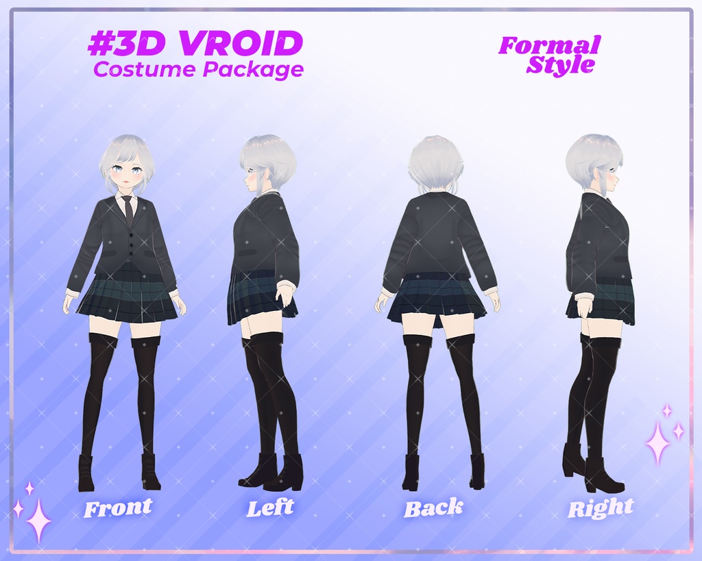 3D VRoid Outfit Pack Elegant & Classic Formal Wear for VRoid Models | VRoid Clothes, VRoid Business Attire, VRoid Dress, VRoid Suit