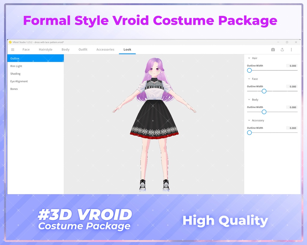 3D VRoid Outfit Pack Elegant & Classic Formal Wear for VRoid Models | VRoid Clothes, VRoid Business Attire, VRoid Dress, VRoid Suit