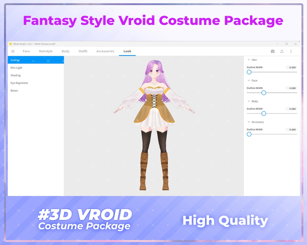 3D VRoid Outfit Pack Fantasy Kingdom & Magical Attire for VRoid Models | VRoid Clothes, VRoid Fantasy Wear, VRoid Enchanted Dress, VRoid Sorcerer Robe