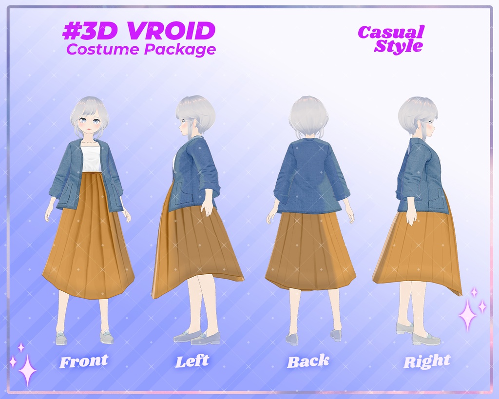 3D VRoid Outfit Pack Cozy & Stylish Casual Wear for VRoid Models | VRoid Clothes, VRoid Fashion, VRoid Custom Outfit