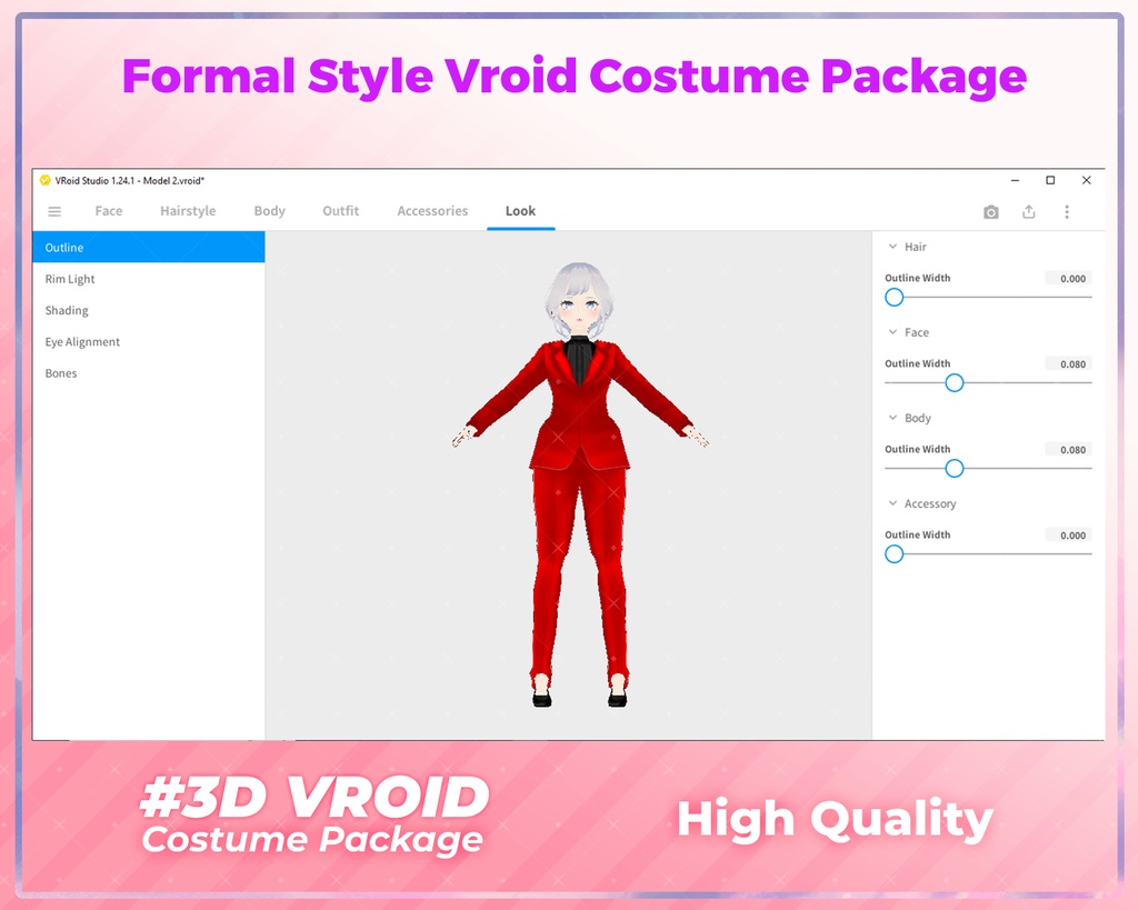 3D VRoid Outfit Pack Elegant & Powerful Formal Suits for VRoid Models | VRoid Clothes, VRoid Business Fashion, VRoid Suit Outfit