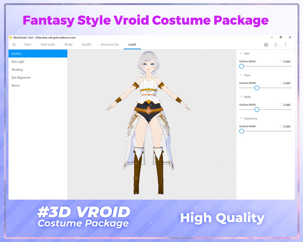 3D VRoid Outfit Pack Fantasy Warrior & Enchantress Costumes for VRoid Models | VRoid Clothes, VRoid RPG Fashion, VRoid Fantasy Wear