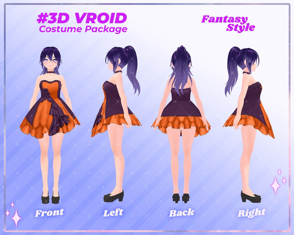 3D VRoid Outfit Pack Fantasy & Enchanted Warrior Costumes for VRoid Models | VRoid Clothes, VRoid Sorceress Dress, VRoid Battle Armor, VRoid Fashion
