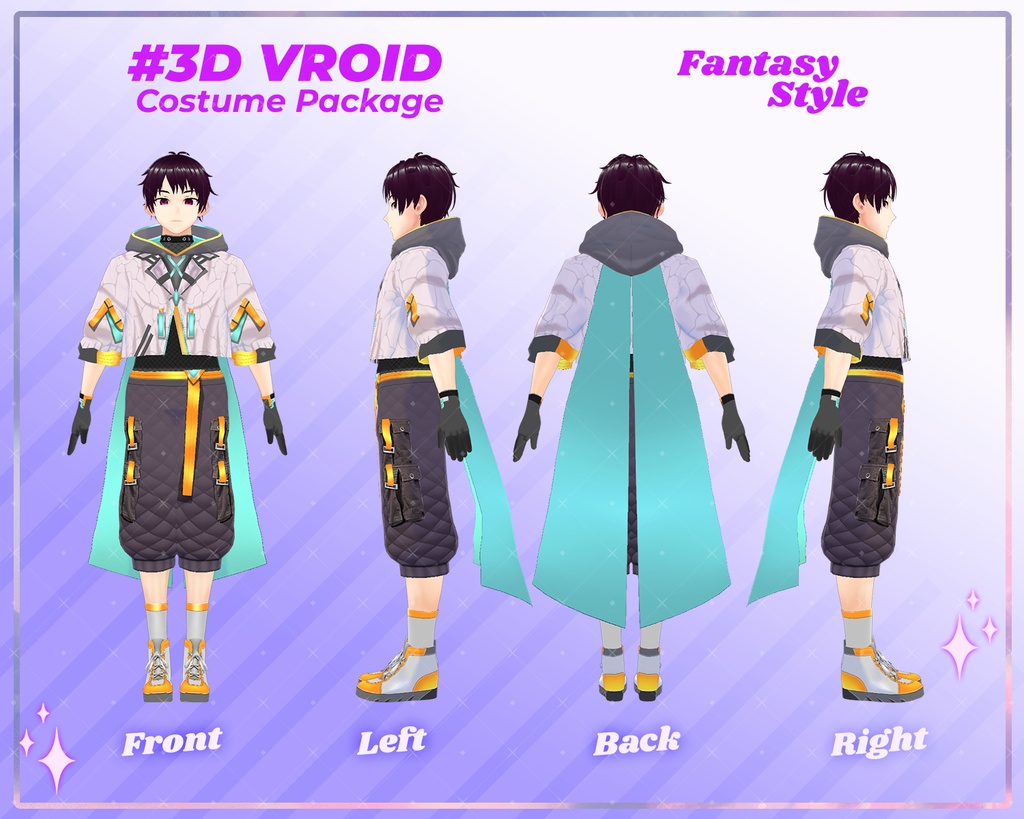 3D VRoid Outfit Pack Fantasy & Mystical Warrior Costumes for VRoid Models | VRoid Clothes, VRoid Mage Robe, VRoid Knight Attire, VRoid Fashion