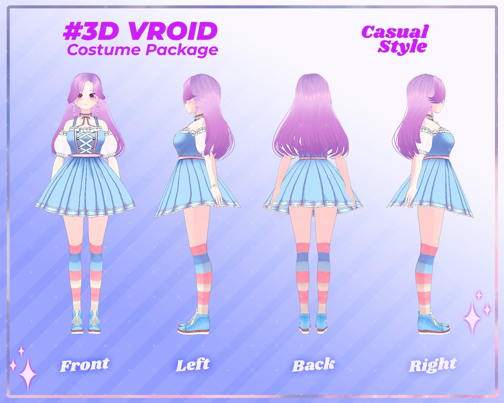 3D VRoid Outfit Pack Elegant & Sweet Lolita Dresses for VRoid Models | VRoid Clothes, VRoid Cute Fashion, VRoid Lolita Style, VRoid Aesthetic Outfit