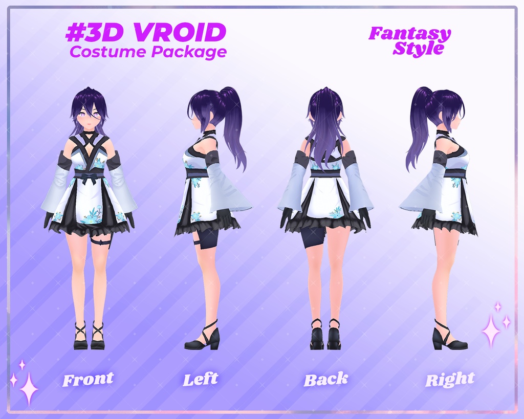 3D VRoid Outfit Pack Enchanting Fantasy Dresses for VRoid Models | VRoid Clothes, VRoid Costume, VRoid Fashion