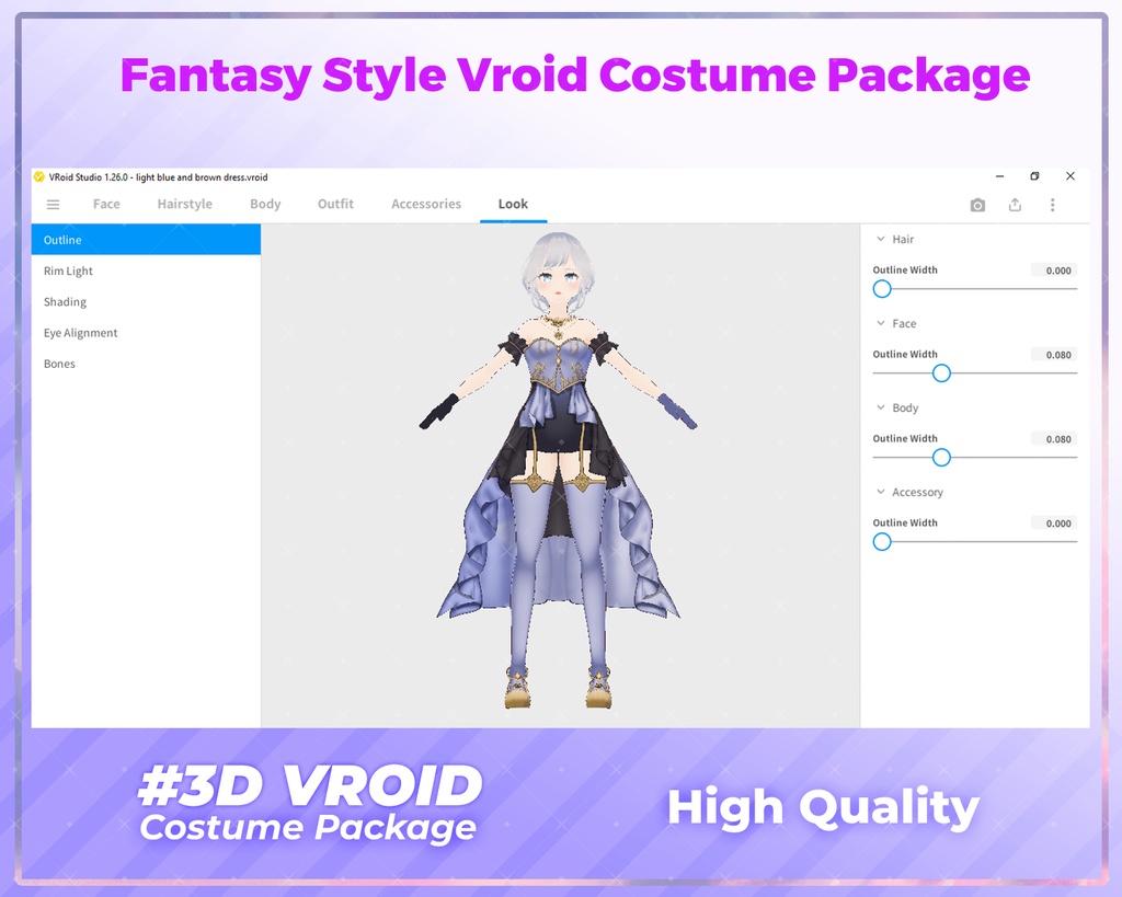 3D VRoid Outfit Pack Enchanting Fantasy Dresses for VRoid Models | VRoid Clothes, VRoid Costume, VRoid Fashion