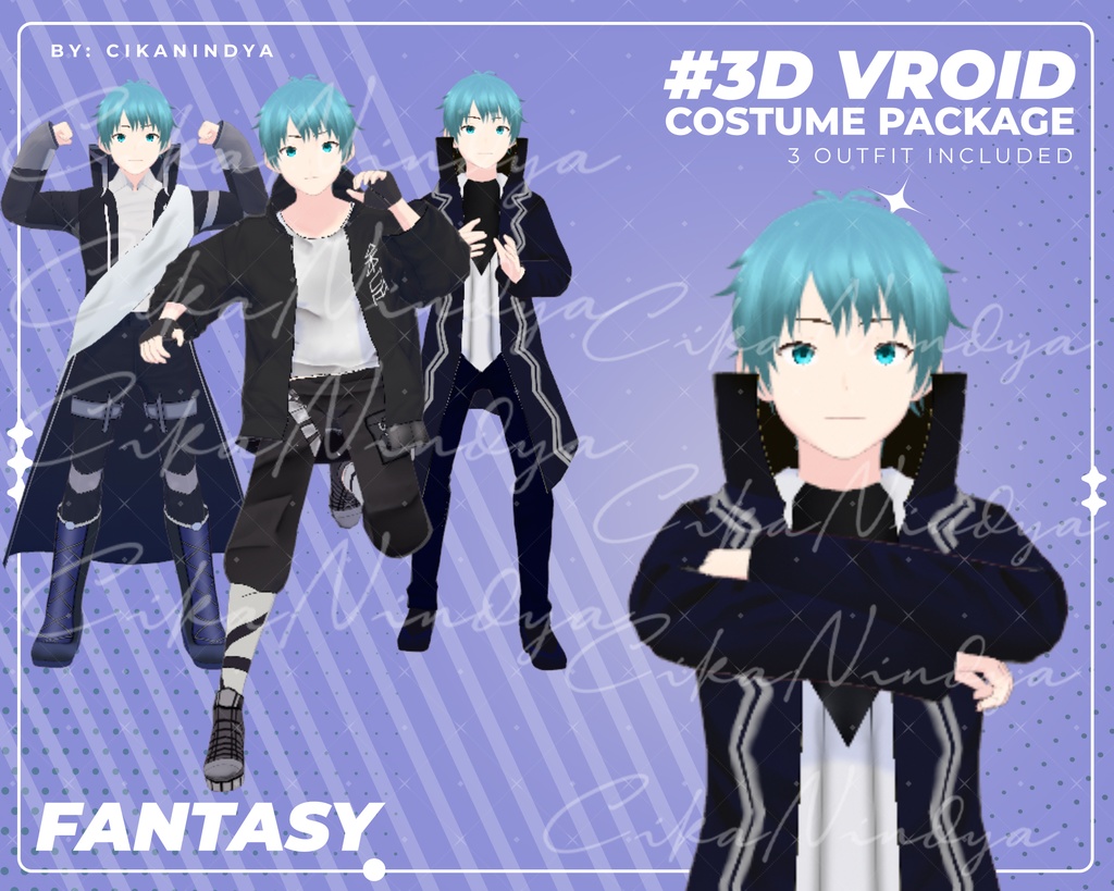 3D VRoid Outfit Pack Fantasy Warrior Attire for VRoid Models | VRoid Clothes, VRoid Costume, VRoid Fashion