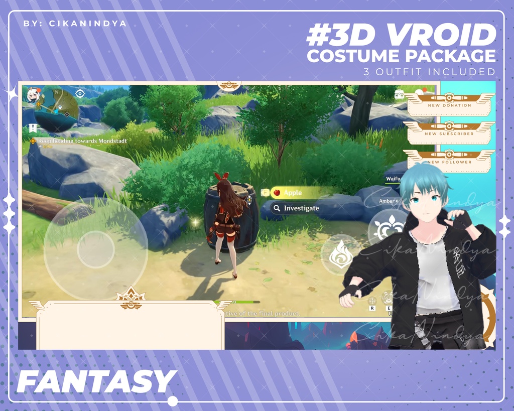 3D VRoid Outfit Pack Fantasy Warrior Attire for VRoid Models | VRoid Clothes, VRoid Costume, VRoid Fashion