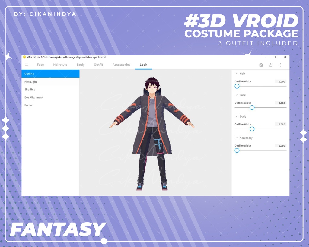 3D VRoid Outfit Pack Fantasy Mage & Adventurer Clothes for VRoid Models | VRoid Clothes, VRoid Costume, VRoid Fashion