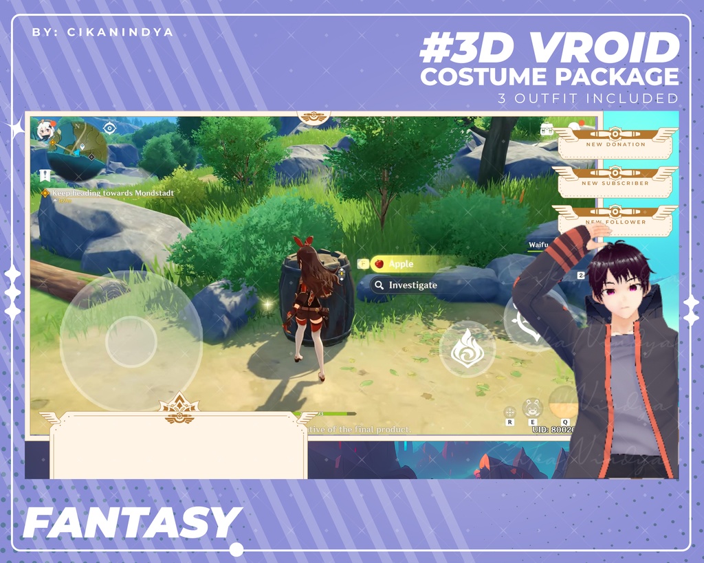 3D VRoid Outfit Pack Fantasy Mage & Adventurer Clothes for VRoid Models | VRoid Clothes, VRoid Costume, VRoid Fashion