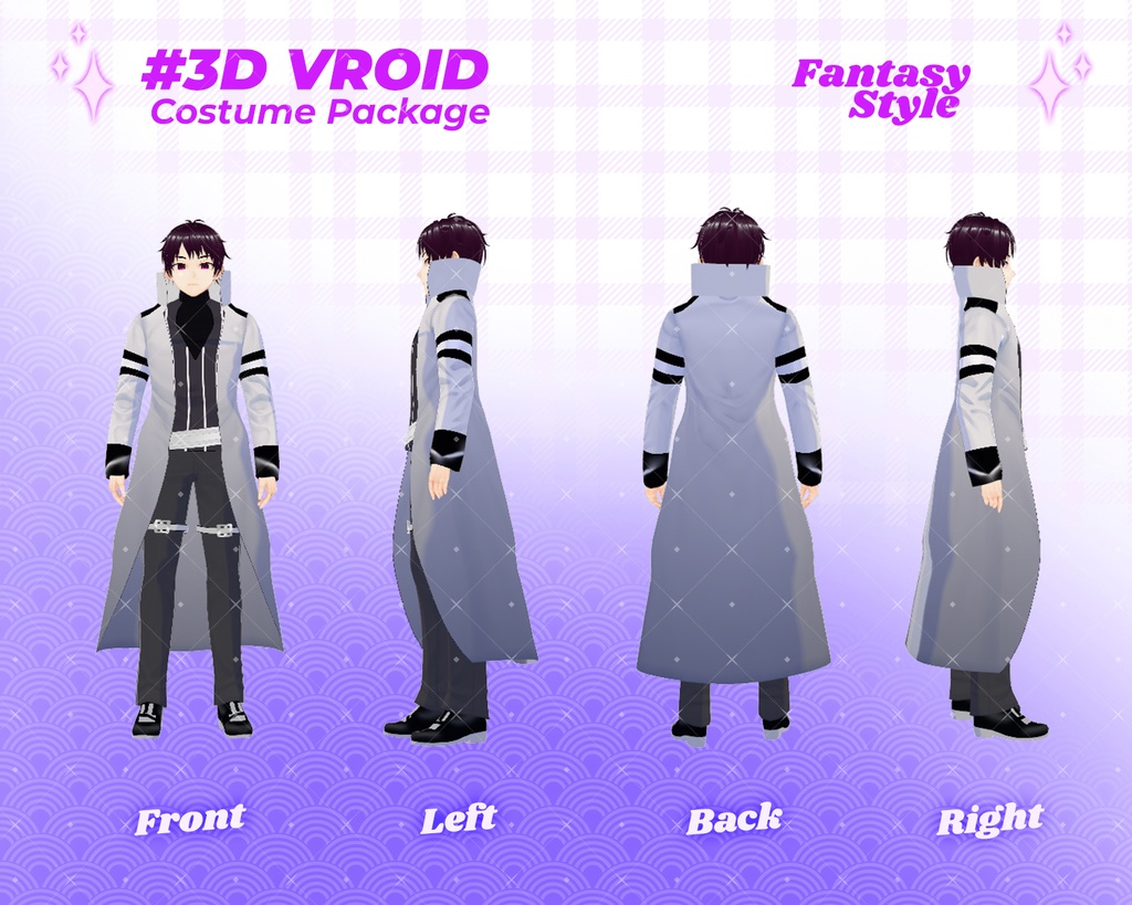 3D VRoid Outfit Pack Fantasy Prince & Guardian Attire for VRoid Models | VRoid Clothes, VRoid Costume, VRoid Fashion