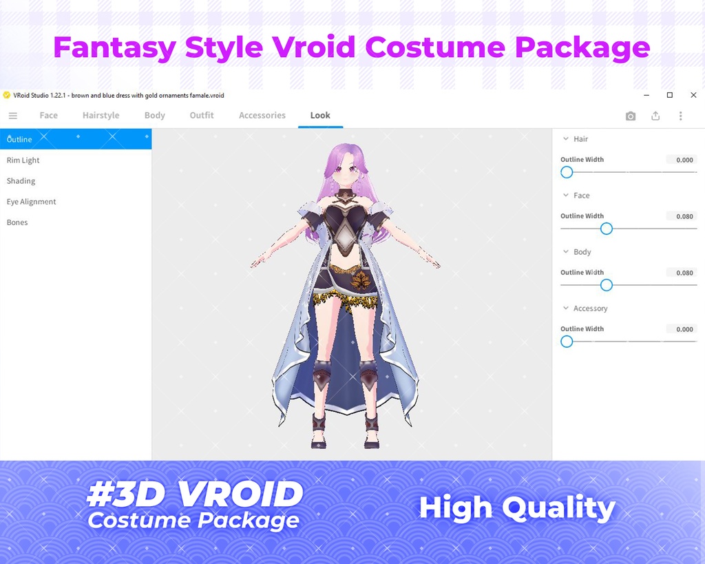 3D VRoid Outfit Pack Fantasy Queen & Fairy Attire for VRoid Models | VRoid Clothes, VRoid Costume, VRoid Fashion