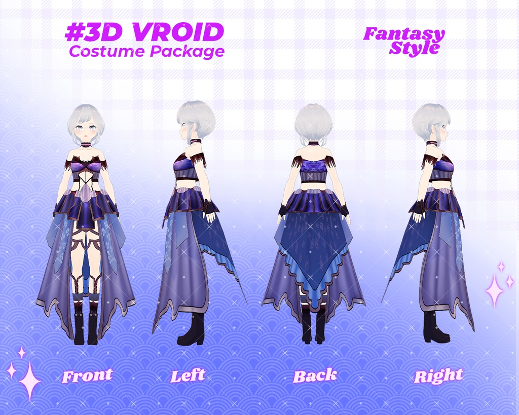 3D VRoid Outfit Pack Fantasy Queen & Fairy Attire for VRoid Models | VRoid Clothes, VRoid Costume, VRoid Fashion