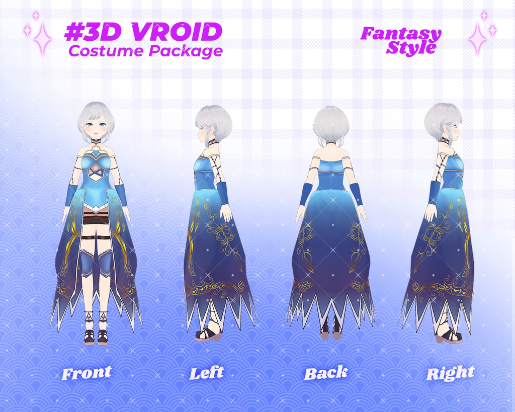 3D VRoid Outfit Pack Fantasy Warrior & Princess Attire for VRoid Models | VRoid Clothes, VRoid Costume, VRoid Fashion