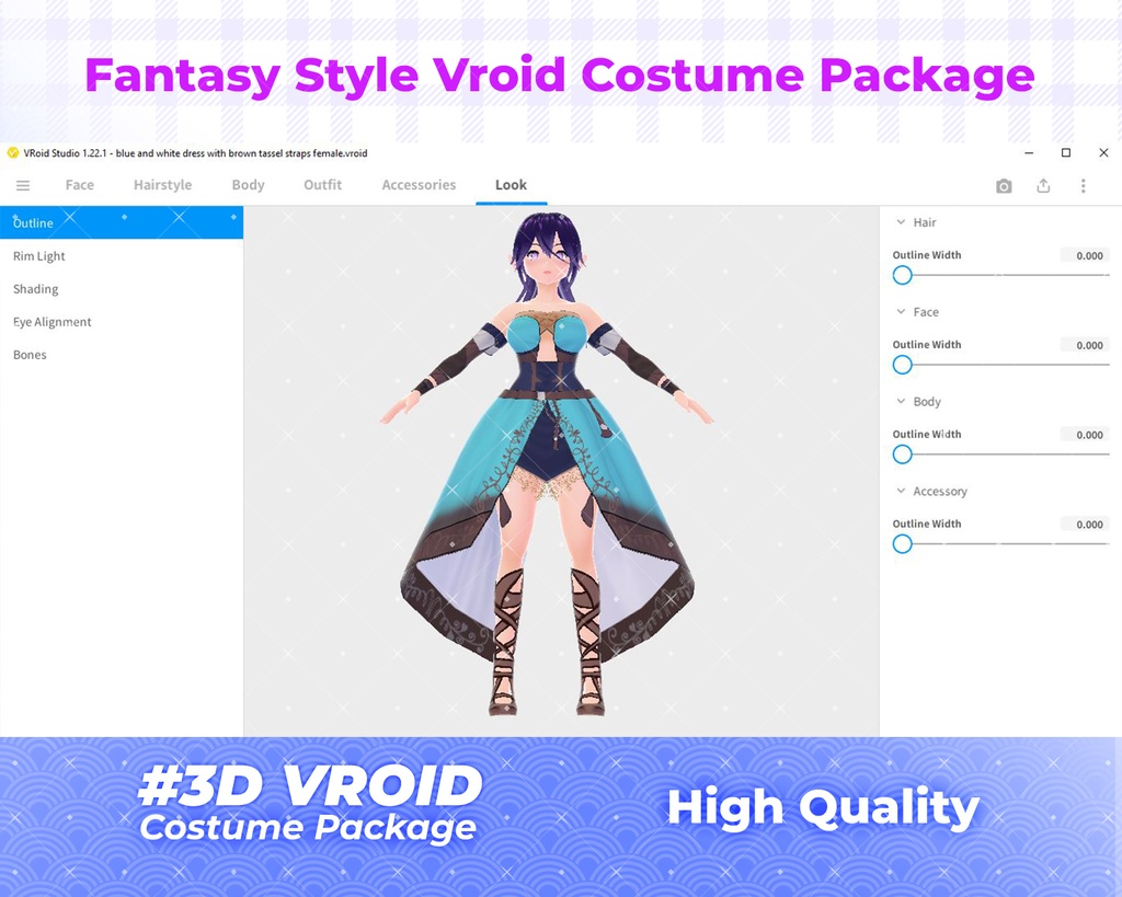 3D VRoid Outfit Pack Fantasy Warrior & Princess Attire for VRoid Models | VRoid Clothes, VRoid Costume, VRoid Fashion