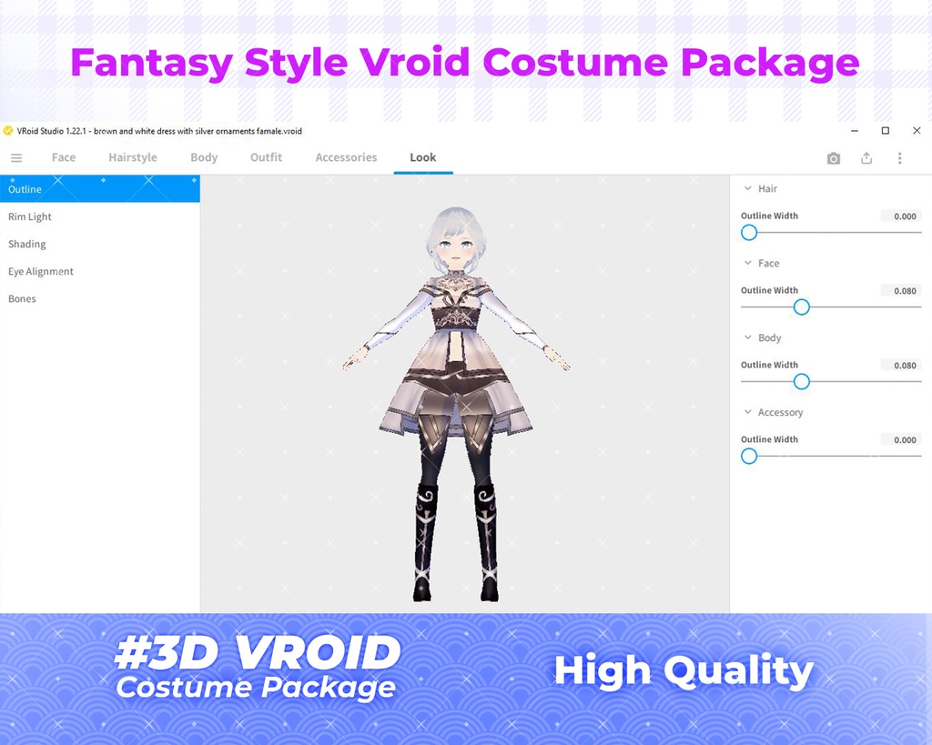3D VRoid Outfit Pack Elegant Fantasy Royal & Warrior Attire for VRoid Models | VRoid Clothes, VRoid Costume, VRoid Fashion