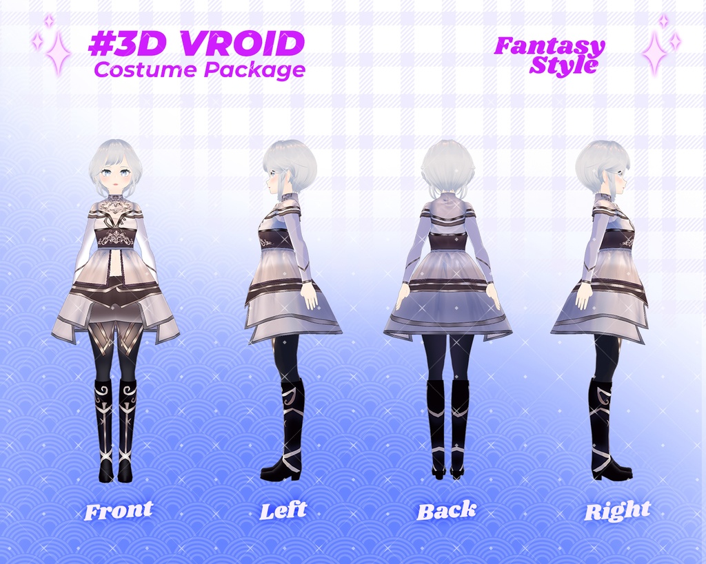 3D VRoid Outfit Pack Elegant Fantasy Royal & Warrior Attire for VRoid Models | VRoid Clothes, VRoid Costume, VRoid Fashion