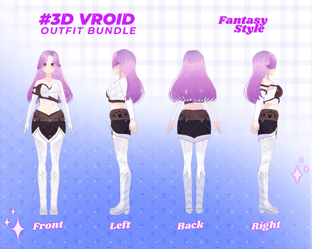 3D VRoid Outfit Pack Elegant Fantasy Royal & Warrior Attire for VRoid Models | VRoid Clothes, VRoid Costume, VRoid Fashion