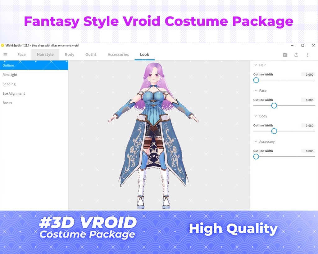 3D VRoid Outfit Pack Enchanted Fantasy Elf & Royal Attire for VRoid Models | VRoid Clothes, VRoid Costume, VRoid Fashion