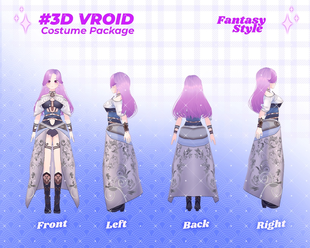 3D VRoid Outfit Pack Celestial Warrior & Mystic Hero Costumes for VRoid Models | VRoid Clothes, VRoid Costume, VRoid Fashion