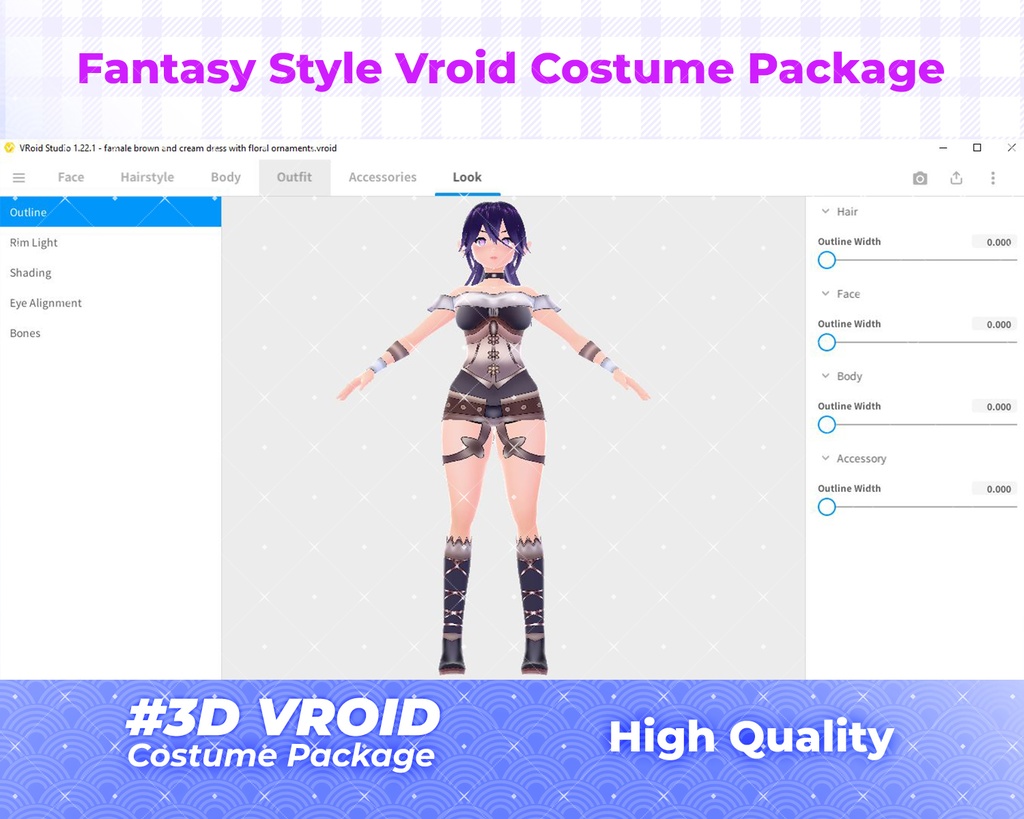 3D VRoid Outfit Pack Celestial Warrior & Mystic Hero Costumes for VRoid Models | VRoid Clothes, VRoid Costume, VRoid Fashion