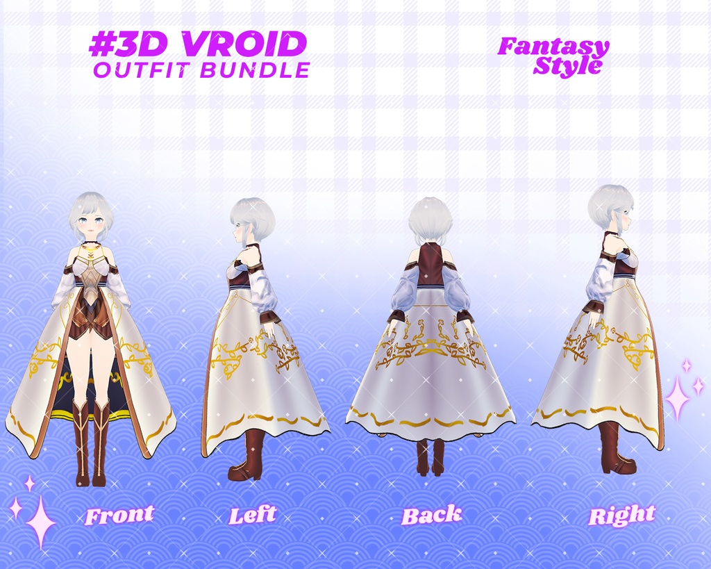 3D VRoid Outfit Pack Celestial Warrior & Mystic Hero Costumes for VRoid Models | VRoid Clothes, VRoid Costume, VRoid Fashion