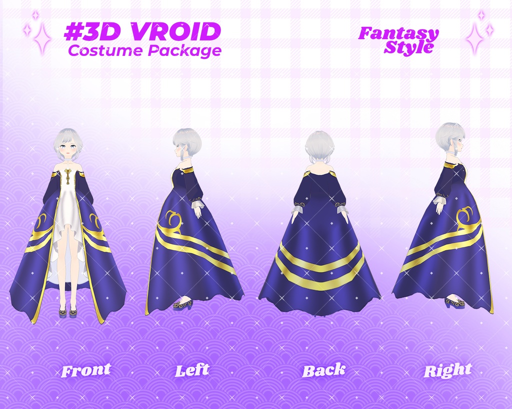 3D VRoid Outfit Pack Enchanted Sorceress & Mystic Priestess Costumes for VRoid Models | VRoid Clothes, VRoid Costume, VRoid Fashion