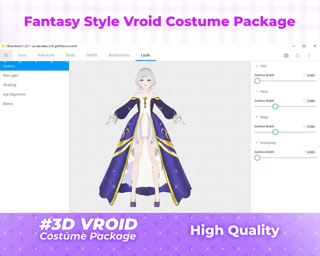 3D VRoid Outfit Pack Enchanted Sorceress & Mystic Priestess Costumes for VRoid Models | VRoid Clothes, VRoid Costume, VRoid Fashion