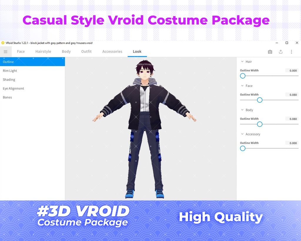 3D VRoid Outfit Pack Urban Casual & Streetwear Jackets for VRoid Models | VRoid Clothes, VRoid Costume, VRoid Fashion