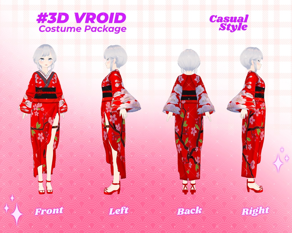 3D VRoid Outfit Pack Elegant Kimono & Modern Casual Jackets for VRoid Models | VRoid Clothes, VRoid Costume, VRoid Fashion