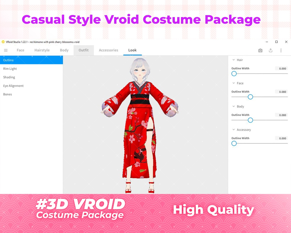 3D VRoid Outfit Pack Elegant Kimono & Modern Casual Jackets for VRoid Models | VRoid Clothes, VRoid Costume, VRoid Fashion